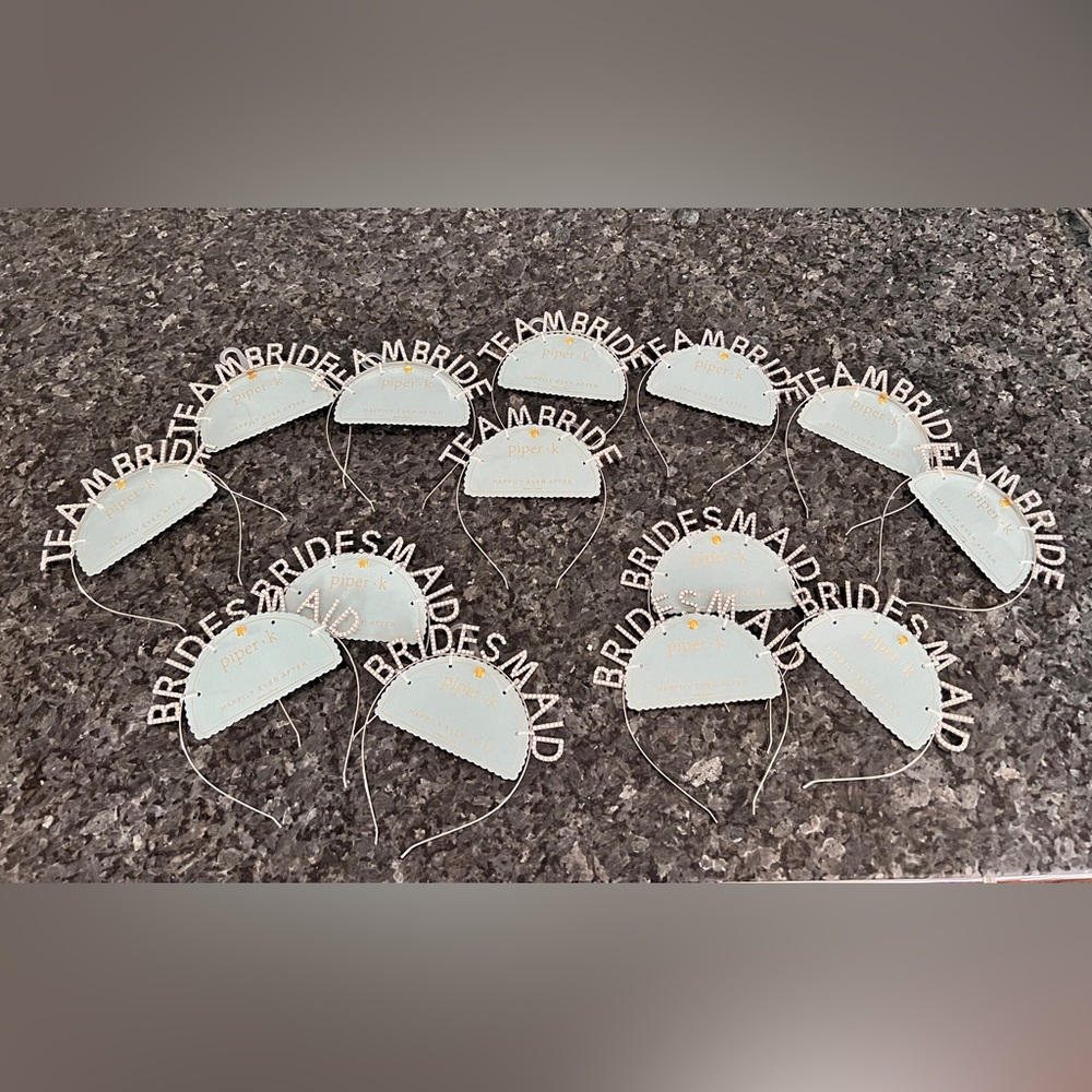 Team Bride and Bridesmaid Piper K Headbands (set of 14)